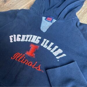 Women's University of Illinois Fighting Illini Hooded Shirt Embroidered Hoodie M